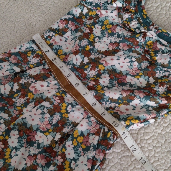 Janie & Jack Girl's Size 5 Paisley Floral Ruffle Sleeveless Button Back … - Picture 8 of 16